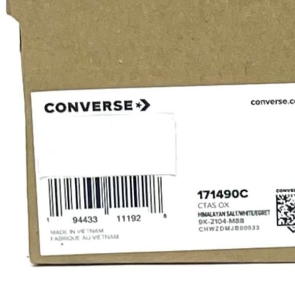 💖MEGA SALE💖Converse CTAS OX  Men's Knit  Himalayan Salt White  Canvas 171490C - Picture 10 of 10